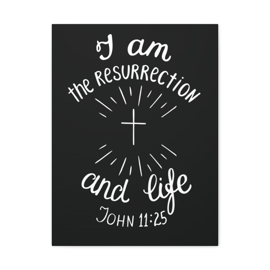 I Am The Resurrection And Life John 11:25 Christian Wall Art Bible Verse Print Ready To Hang Unframed-Express Your Love Gifts