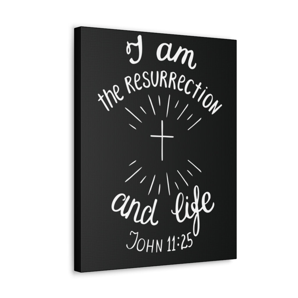 I Am The Resurrection And Life John 11:25 Christian Wall Art Bible Verse Print Ready To Hang Unframed-Express Your Love Gifts