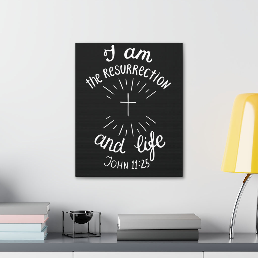 I Am The Resurrection And Life John 11:25 Christian Wall Art Bible Verse Print Ready To Hang Unframed-Express Your Love Gifts