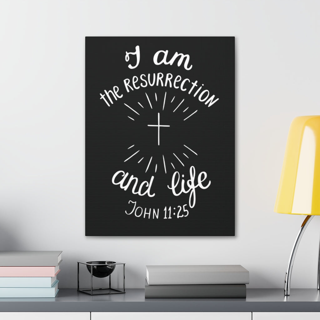 I Am The Resurrection And Life John 11:25 Christian Wall Art Bible Verse Print Ready To Hang Unframed-Express Your Love Gifts