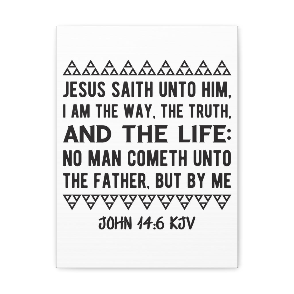Scripture Walls I Am The Way The Truth John 14:6 Bible Verse Canvas Christian Wall Art Ready To Hang Unframed-Express Your Love Gifts