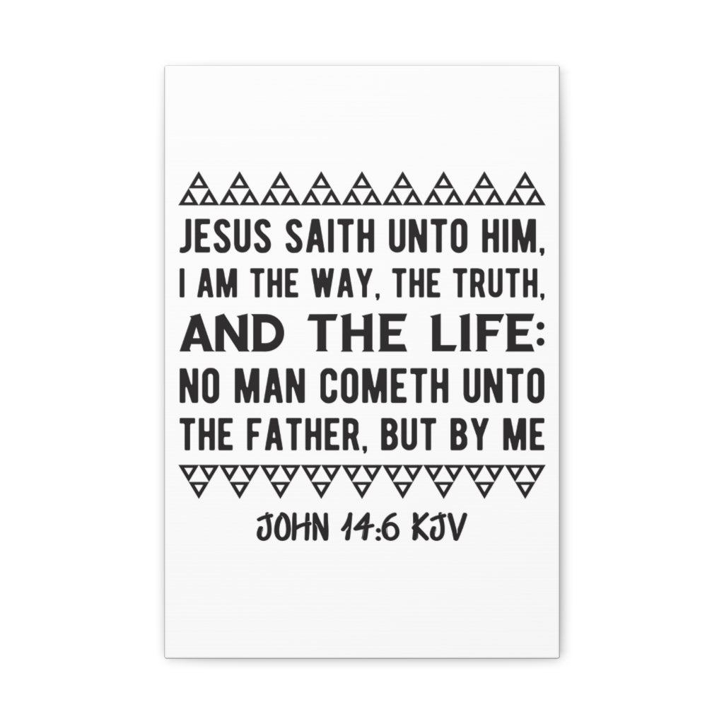 Scripture Walls I Am The Way The Truth John 14:6 Bible Verse Canvas Christian Wall Art Ready To Hang Unframed-Express Your Love Gifts