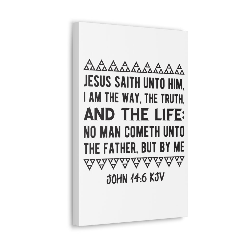 Scripture Walls I Am The Way The Truth John 14:6 Bible Verse Canvas Christian Wall Art Ready To Hang Unframed-Express Your Love Gifts
