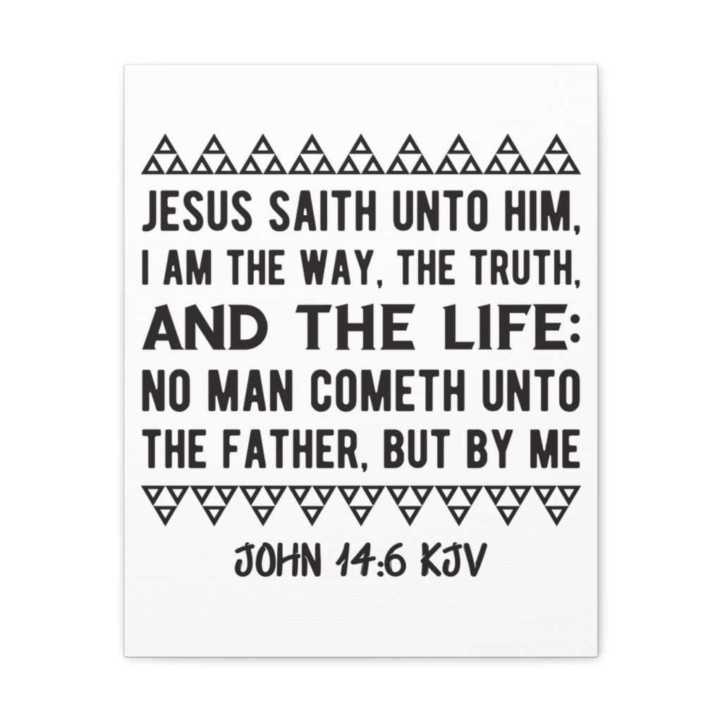 Scripture Walls I Am The Way The Truth John 14:6 Bible Verse Canvas Christian Wall Art Ready To Hang Unframed-Express Your Love Gifts