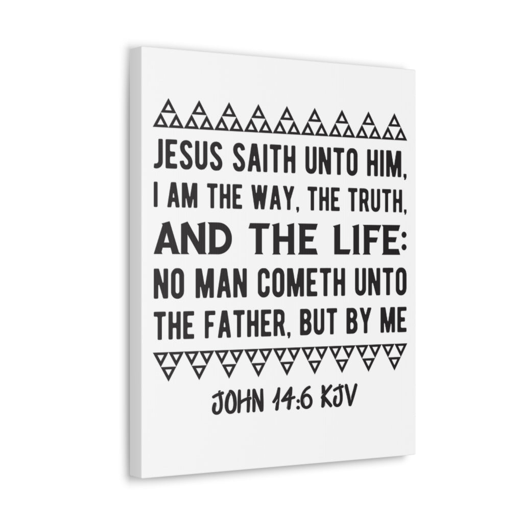 Scripture Walls I Am The Way The Truth John 14:6 Bible Verse Canvas Christian Wall Art Ready To Hang Unframed-Express Your Love Gifts