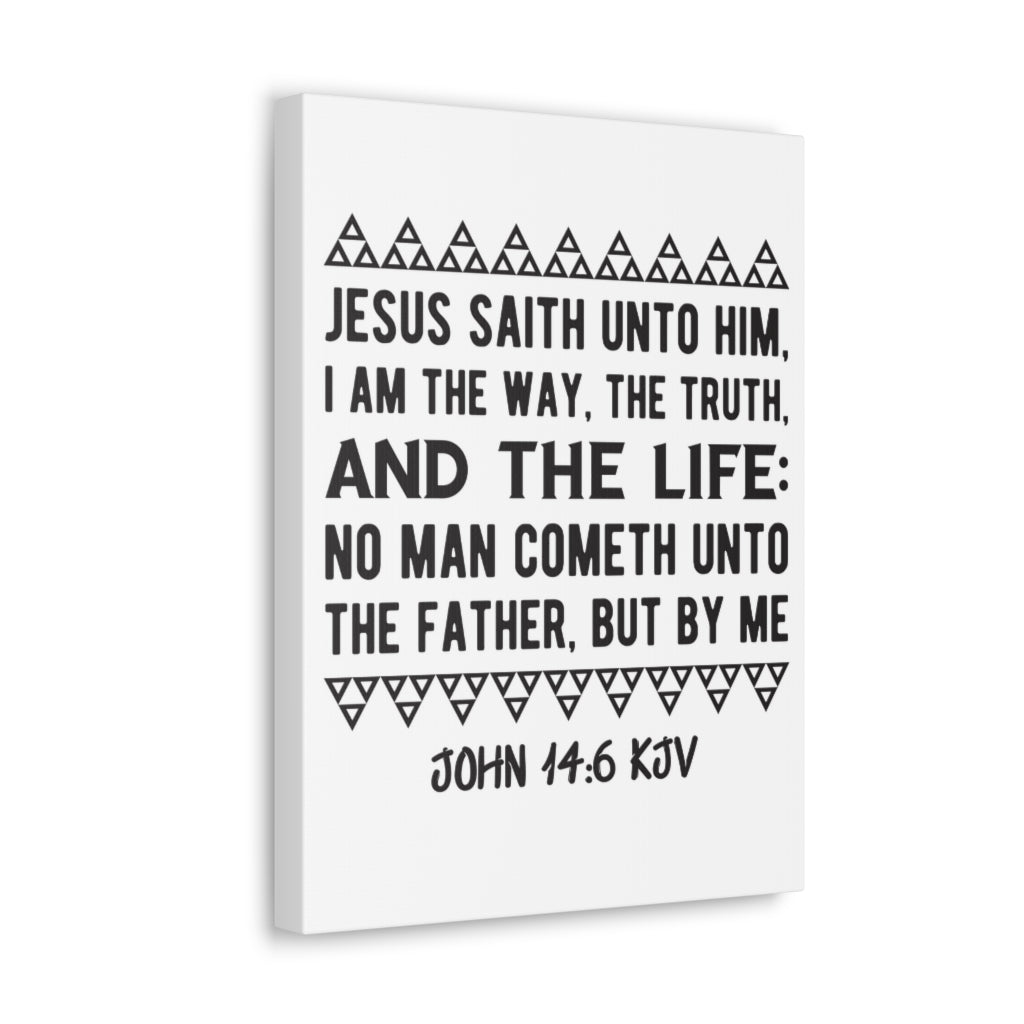 Scripture Walls I Am The Way The Truth John 14:6 Bible Verse Canvas Christian Wall Art Ready To Hang Unframed-Express Your Love Gifts