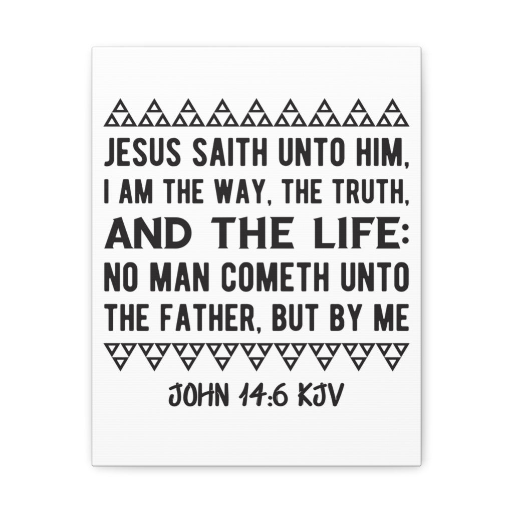 Scripture Walls I Am The Way The Truth John 14:6 Bible Verse Canvas Christian Wall Art Ready To Hang Unframed-Express Your Love Gifts