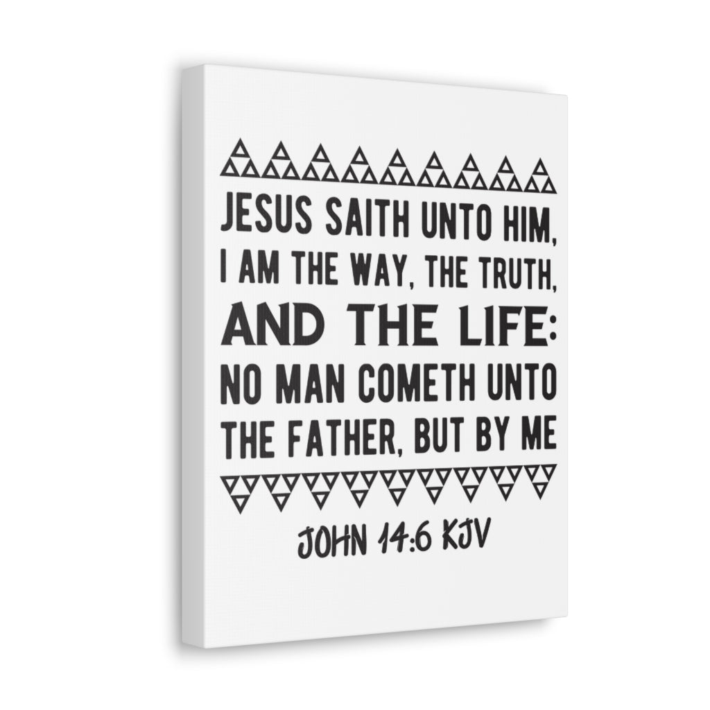 Scripture Walls I Am The Way The Truth John 14:6 Bible Verse Canvas Christian Wall Art Ready To Hang Unframed-Express Your Love Gifts