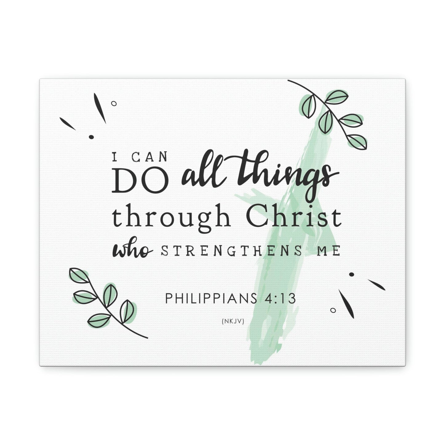 Scripture Walls I Can Do All Things Through Christ Philippians 4:13 Bible Verse Canvas Christian Wall Art Ready to Hang Unframed-Express Your Love Gifts
