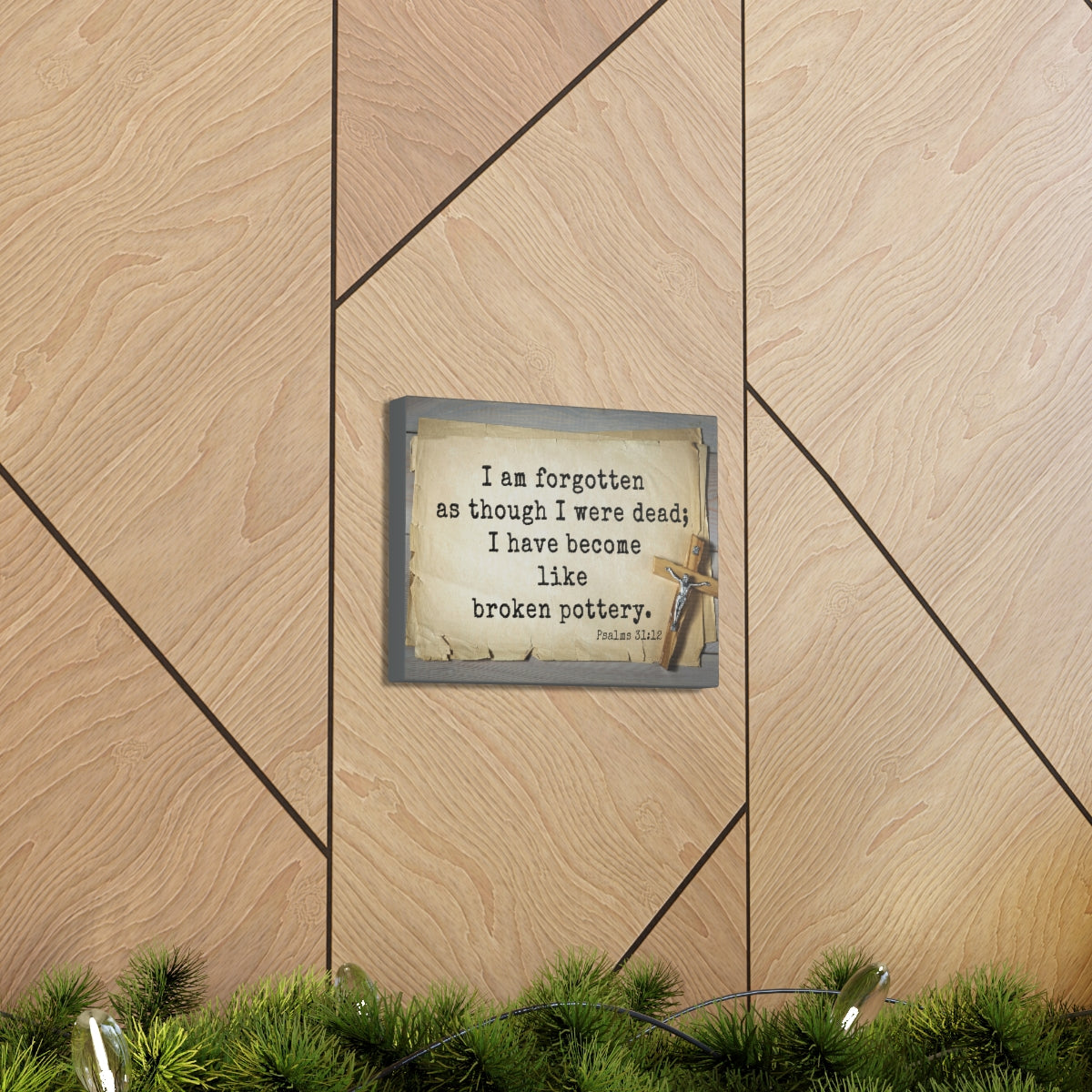 Scripture Walls I Have Become Psalm 31:12 Bible Verse Canvas Christian Wall Art Ready to Hang Unframed-Express Your Love Gifts