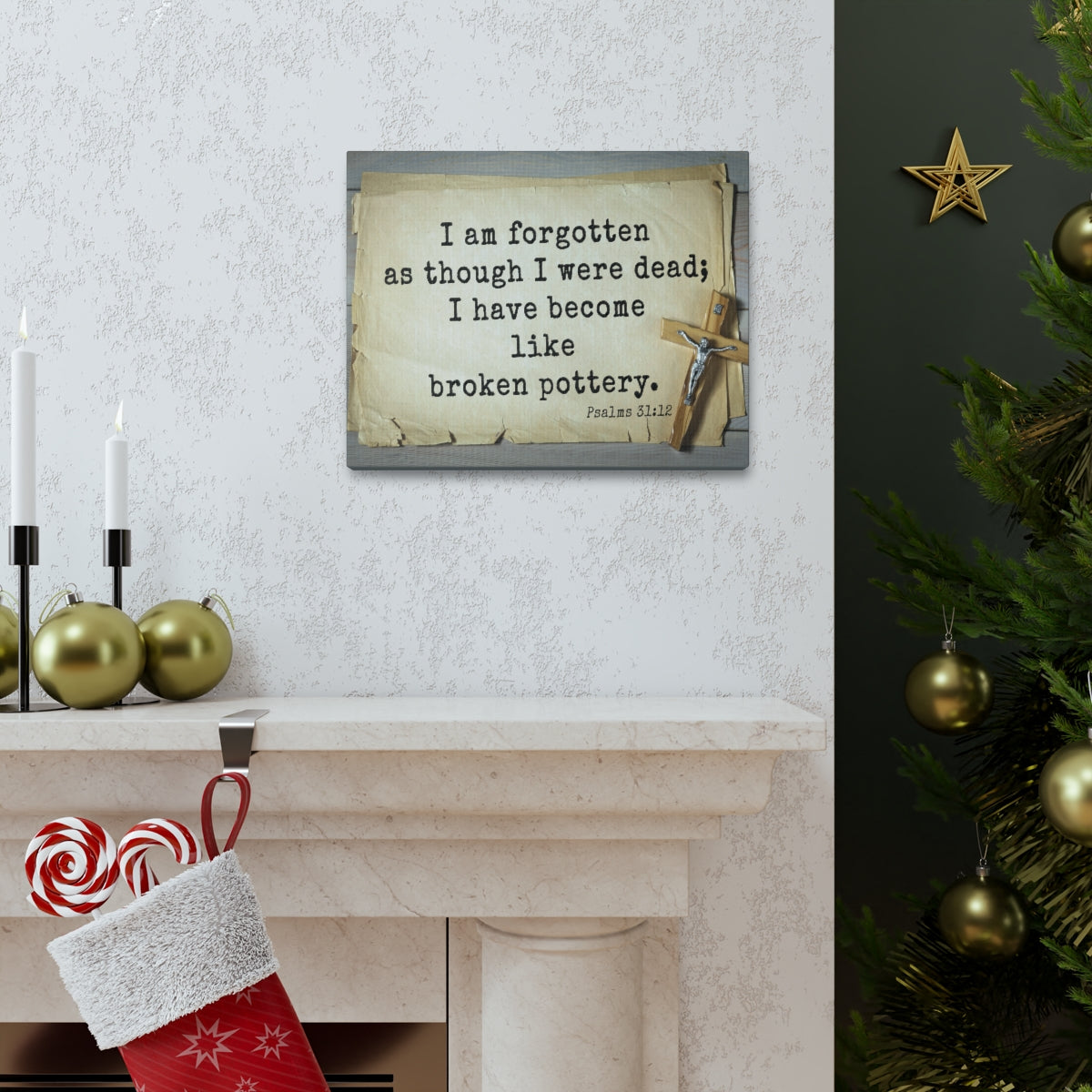 Scripture Walls I Have Become Psalm 31:12 Bible Verse Canvas Christian Wall Art Ready to Hang Unframed-Express Your Love Gifts