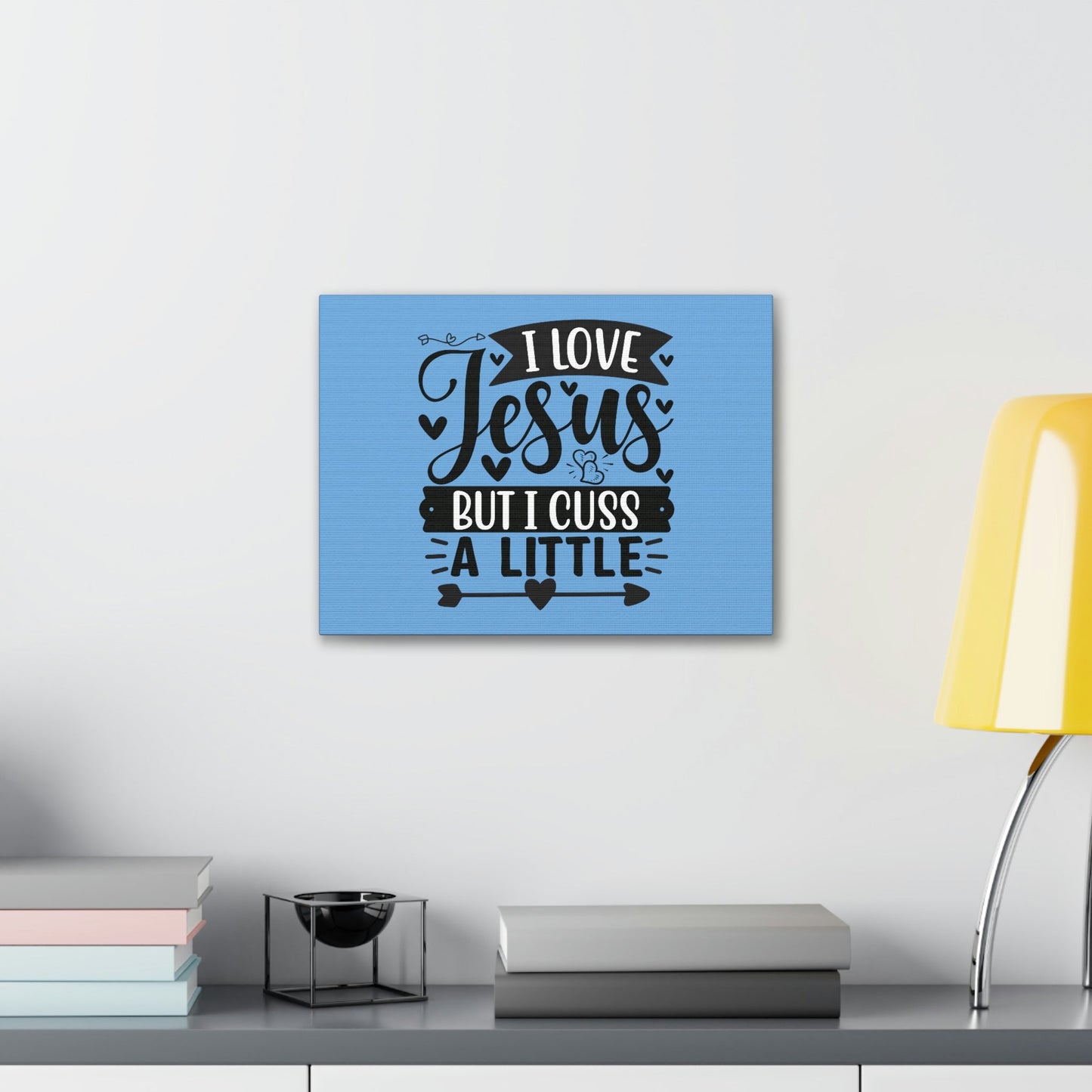 I Love Jesus John 14:23 Arrow Heart Christian Wall Art Bible Verse Print Ready to Hang Unframed-Express Your Love Gifts