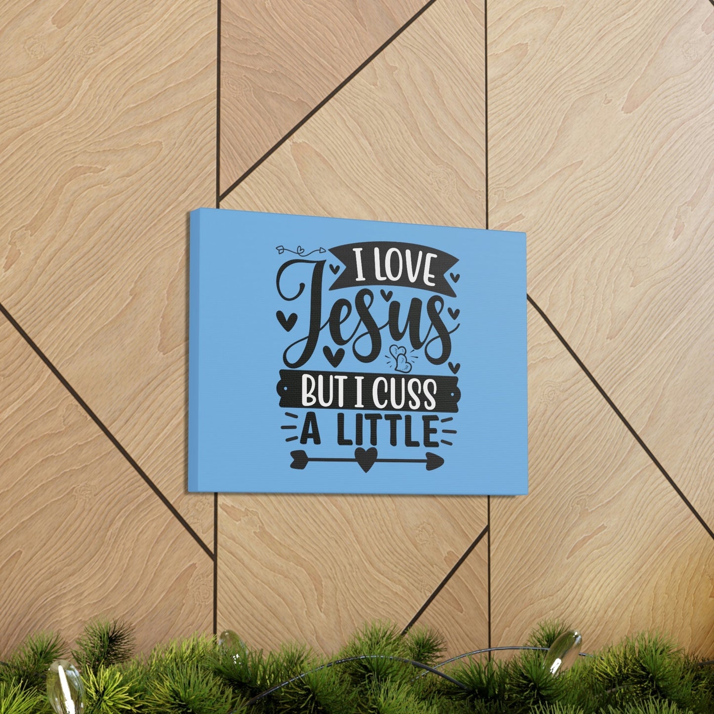 I Love Jesus John 14:23 Arrow Heart Christian Wall Art Bible Verse Print Ready to Hang Unframed-Express Your Love Gifts
