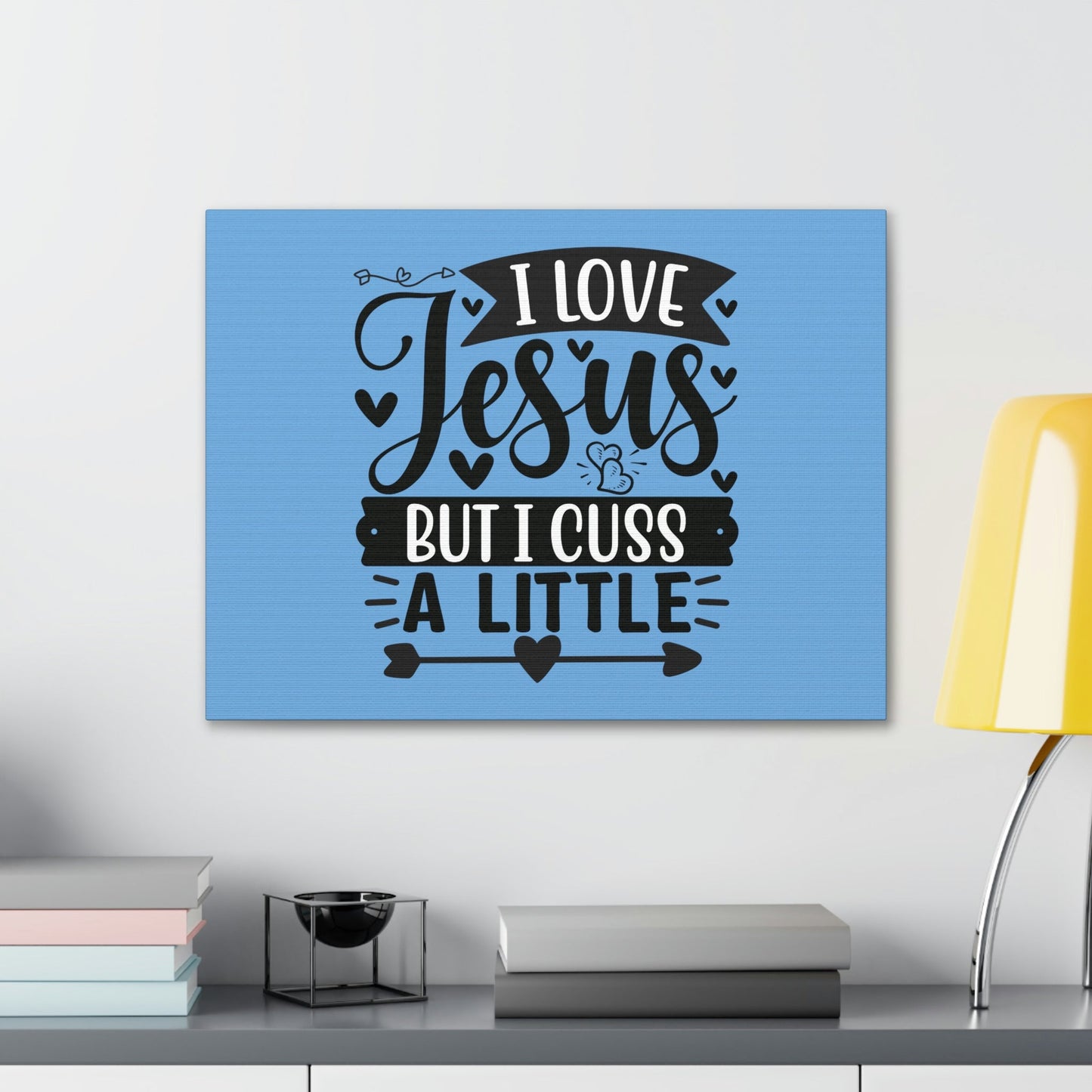 I Love Jesus John 14:23 Arrow Heart Christian Wall Art Bible Verse Print Ready to Hang Unframed-Express Your Love Gifts