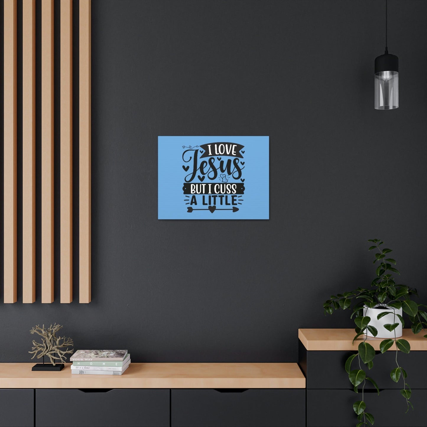 I Love Jesus John 14:23 Arrow Heart Christian Wall Art Bible Verse Print Ready to Hang Unframed-Express Your Love Gifts
