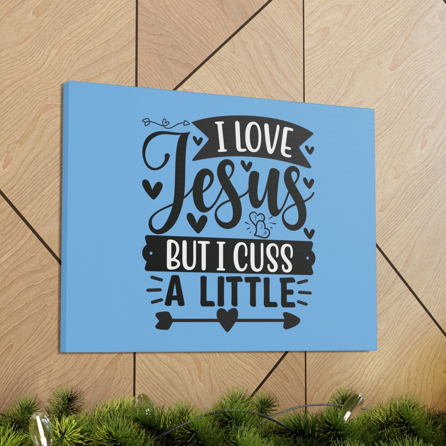 I Love Jesus John 14:23 Arrow Heart Christian Wall Art Bible Verse Print Ready to Hang Unframed-Express Your Love Gifts