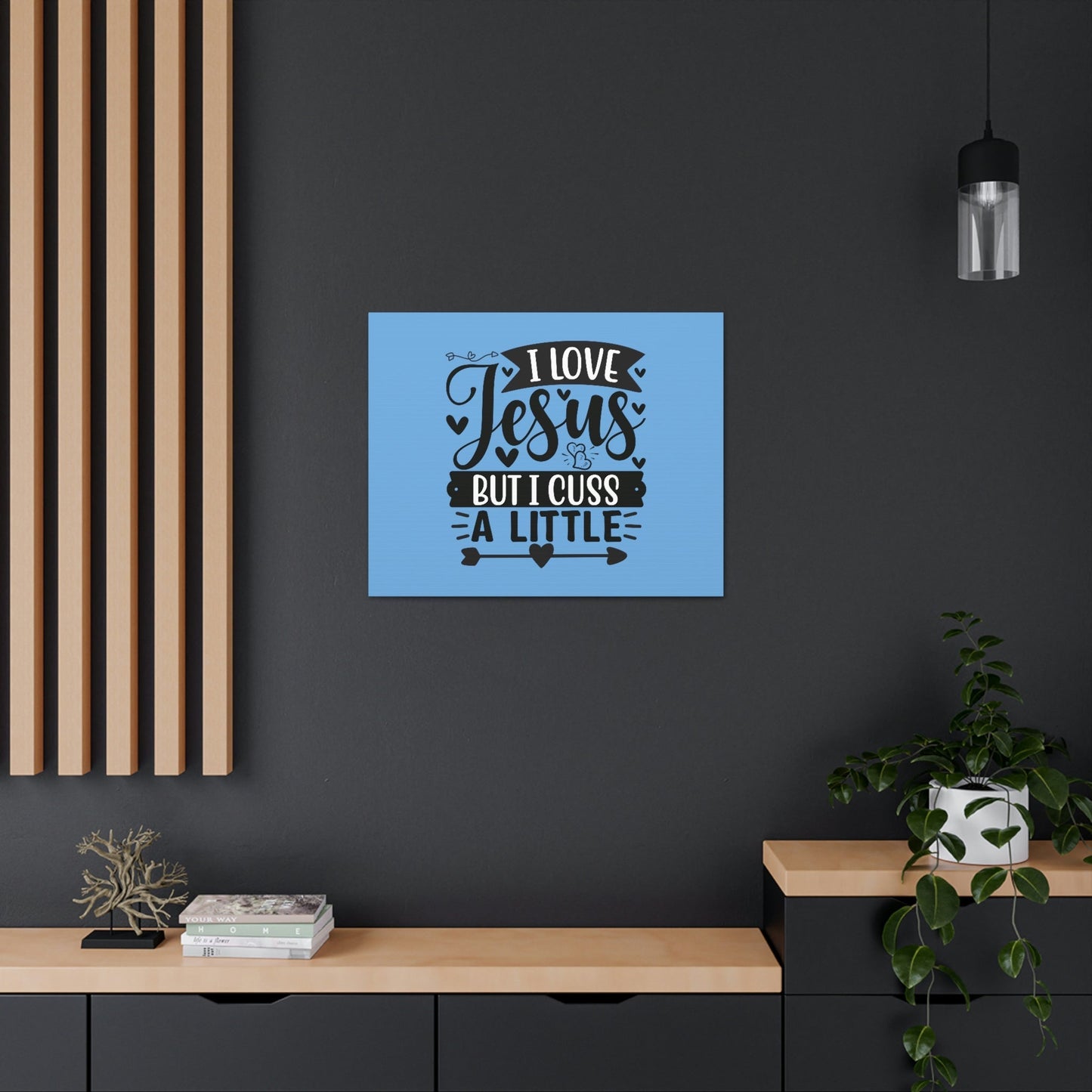 I Love Jesus John 14:23 Arrow Heart Christian Wall Art Bible Verse Print Ready to Hang Unframed-Express Your Love Gifts