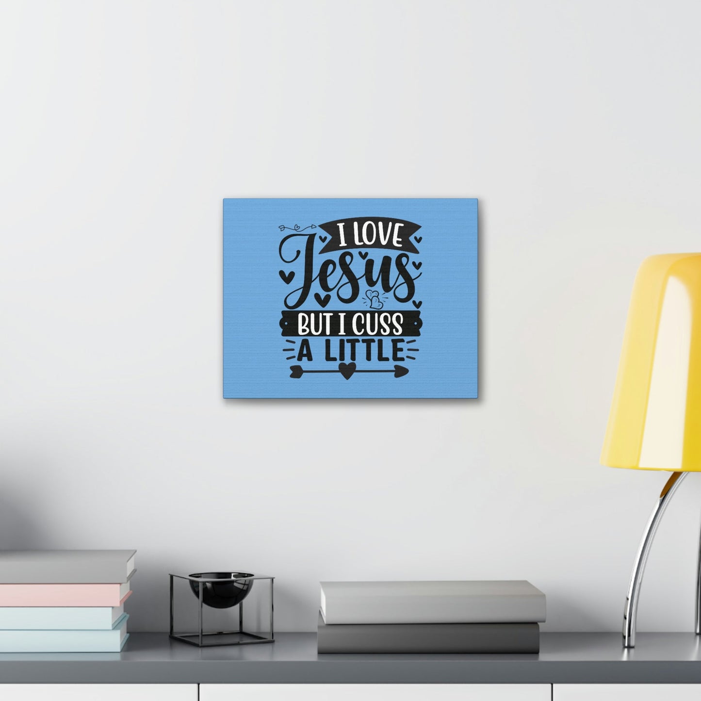 I Love Jesus John 14:23 Arrow Heart Christian Wall Art Bible Verse Print Ready to Hang Unframed-Express Your Love Gifts