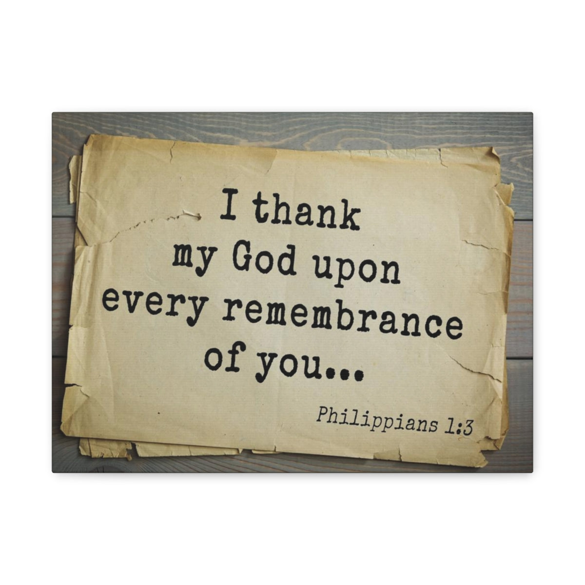 Scripture Walls I Thank My God Philippians 1:3 Bible Verse Canvas Christian Wall Art Bible Verse Print Ready To Hang Unframed-Express Your Love Gifts