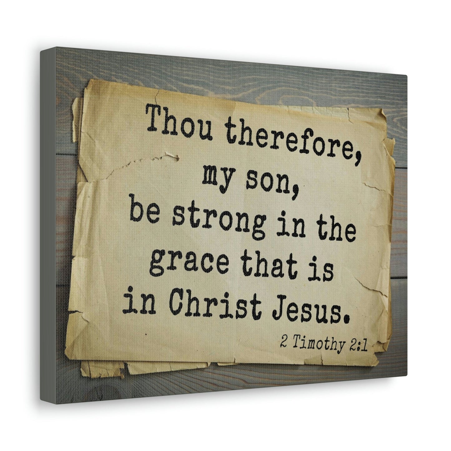 Scripture Walls In Christ Jesus 2 Timothy 2:1 Bible Verse Canvas Christian Wall Art Bible Verse Print Ready To Hang Unframed-Express Your Love Gifts