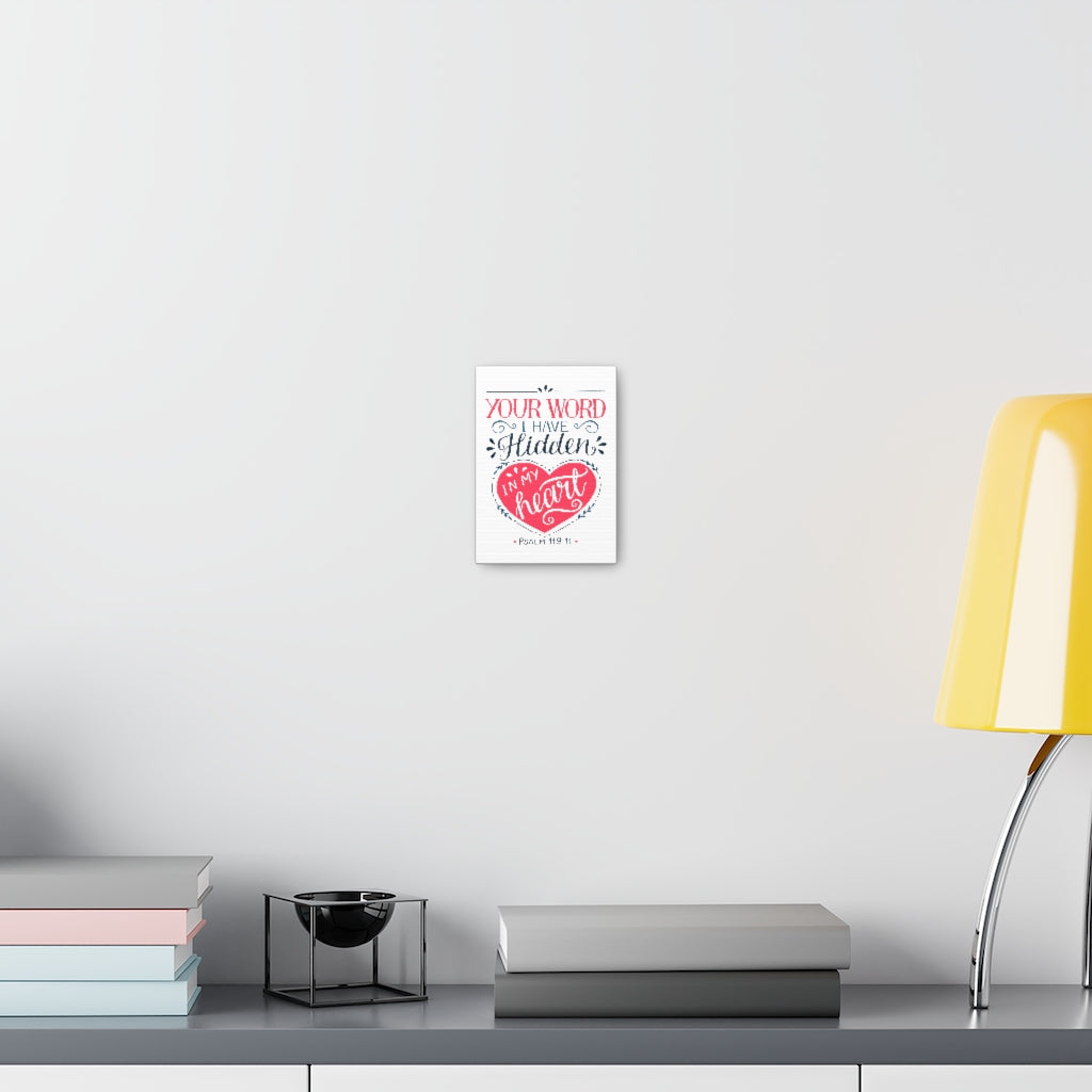 In My Heart Psalm 119:11 Bible Verse Canvas Christian Wall Art Ready to Hang Unframed-Express Your Love Gifts