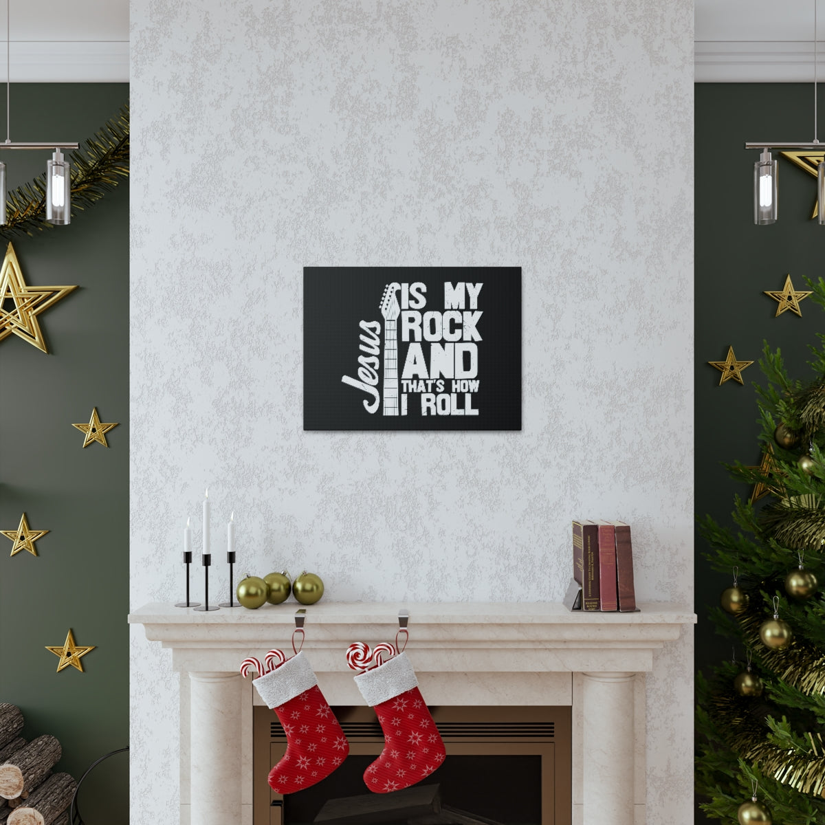Jesus Is My Rock 1 John 4:15 Christian Wall Art Bible Verse Print Ready to Hang Unframed-Express Your Love Gifts