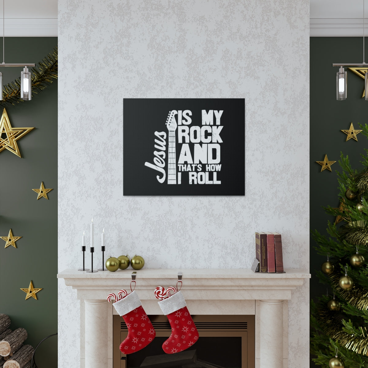 Jesus Is My Rock 1 John 4:15 Christian Wall Art Bible Verse Print Ready to Hang Unframed-Express Your Love Gifts