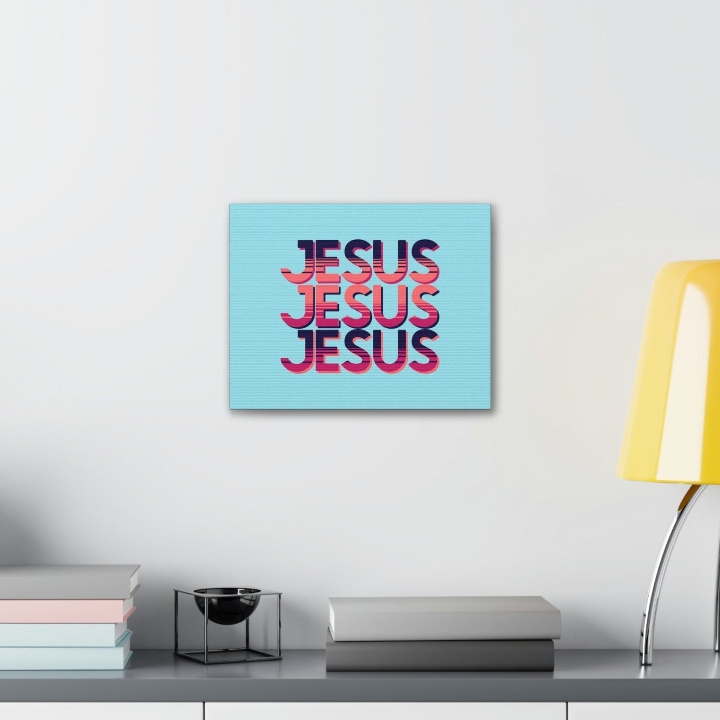 Scripture Walls Jesus John 8:12 Sunset Blue Bible Verse Canvas Christian Wall Art Ready to Hang Unframed-Express Your Love Gifts