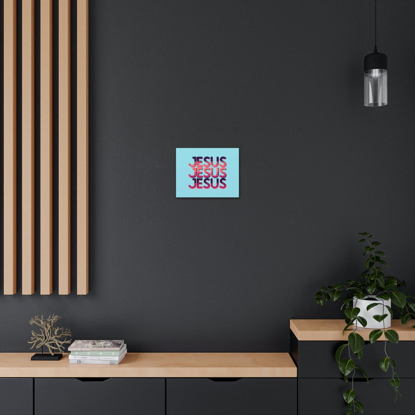 Scripture Walls Jesus John 8:12 Sunset Blue Bible Verse Canvas Christian Wall Art Ready to Hang Unframed-Express Your Love Gifts