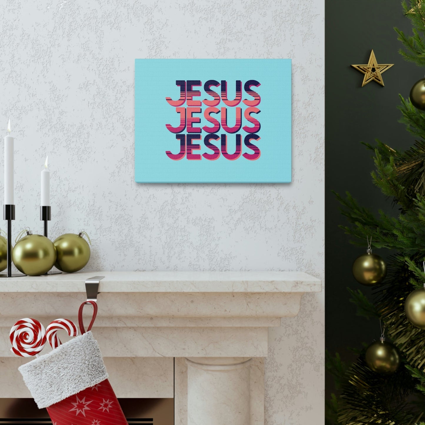 Scripture Walls Jesus John 8:12 Sunset Blue Bible Verse Canvas Christian Wall Art Ready to Hang Unframed-Express Your Love Gifts