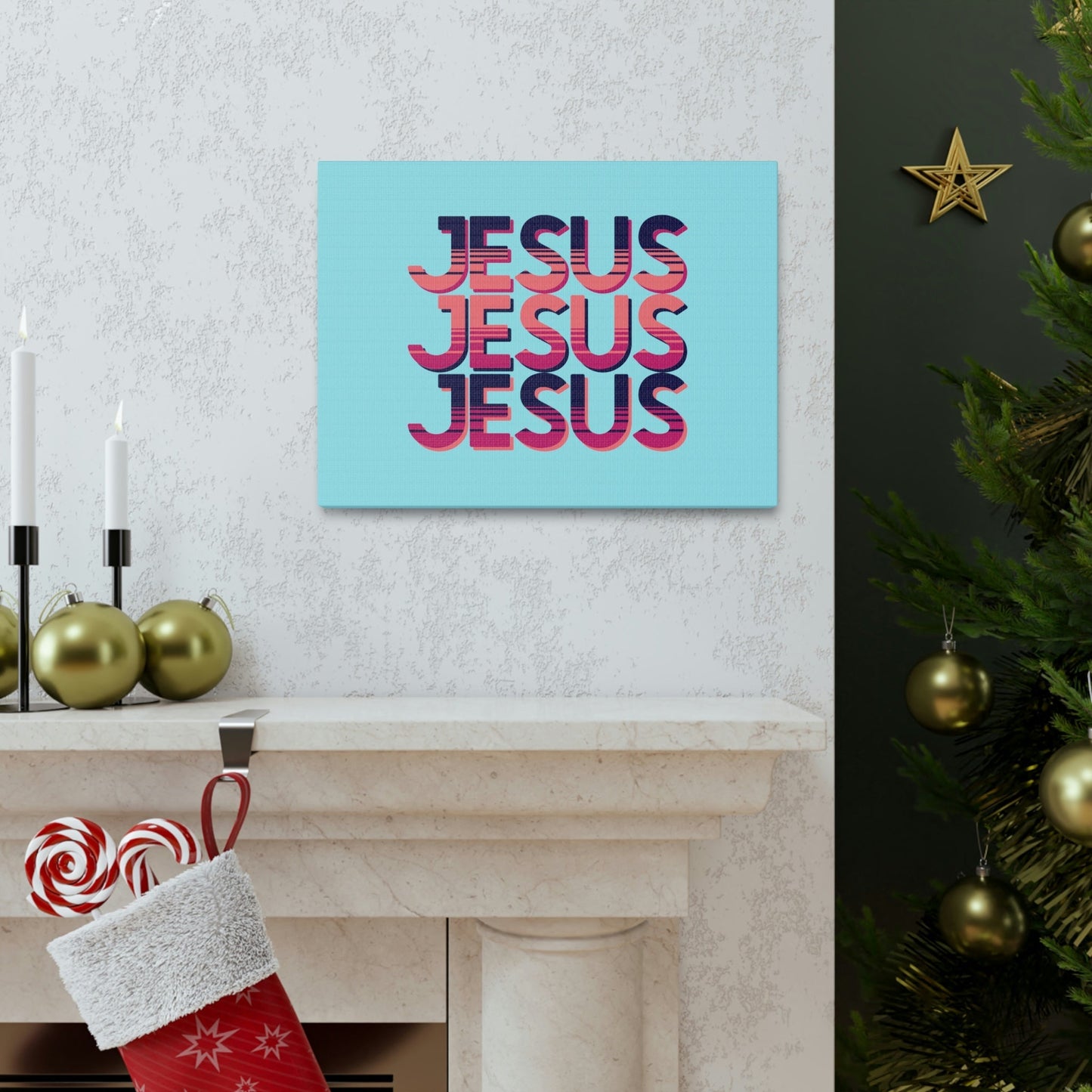 Scripture Walls Jesus John 8:12 Sunset Blue Bible Verse Canvas Christian Wall Art Ready to Hang Unframed-Express Your Love Gifts