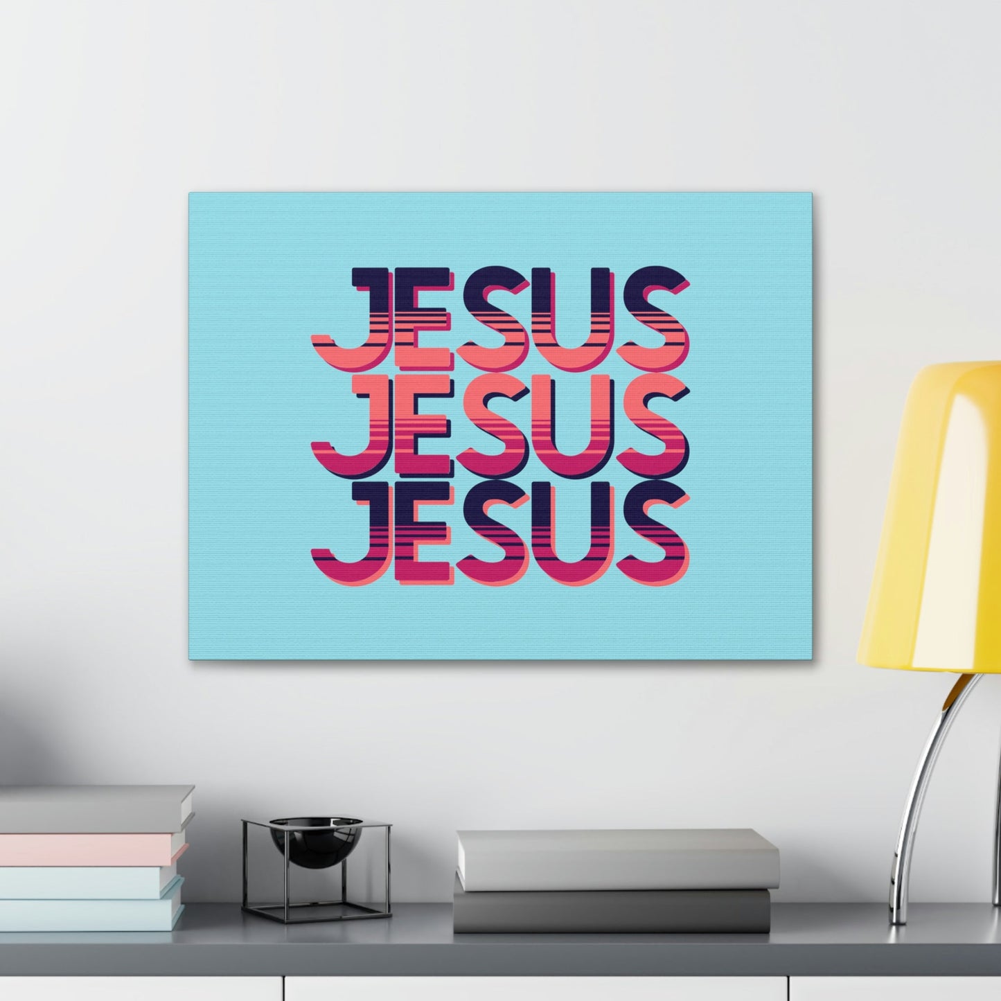 Scripture Walls Jesus John 8:12 Sunset Blue Bible Verse Canvas Christian Wall Art Ready to Hang Unframed-Express Your Love Gifts