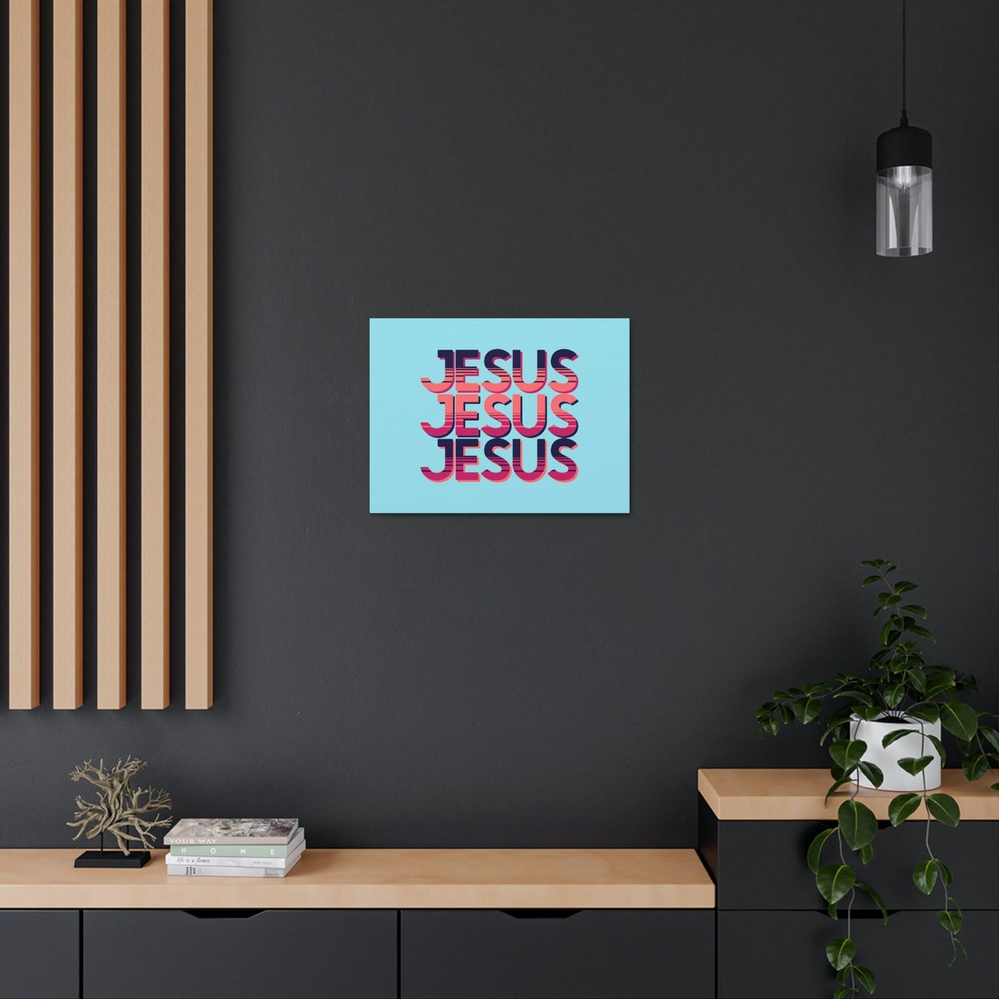 Scripture Walls Jesus John 8:12 Sunset Blue Bible Verse Canvas Christian Wall Art Ready to Hang Unframed-Express Your Love Gifts