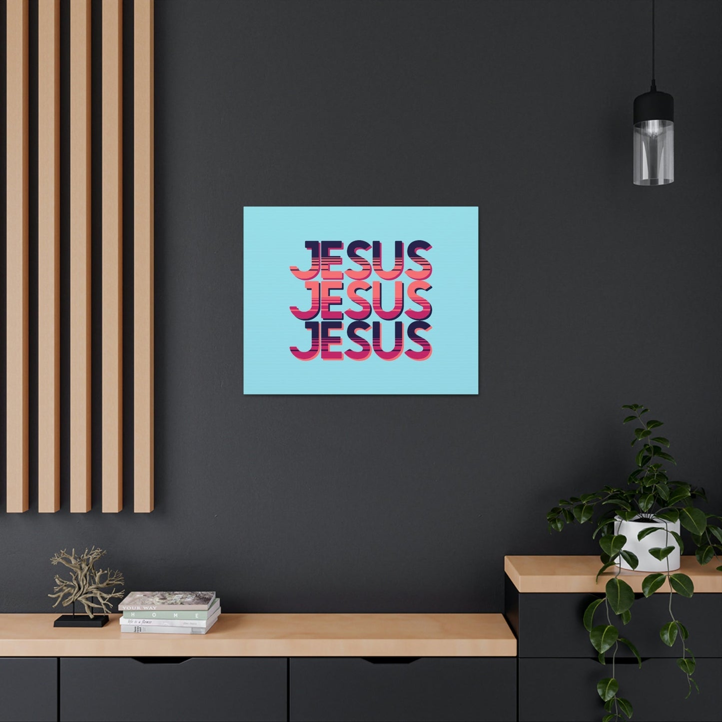 Scripture Walls Jesus John 8:12 Sunset Blue Bible Verse Canvas Christian Wall Art Ready to Hang Unframed-Express Your Love Gifts