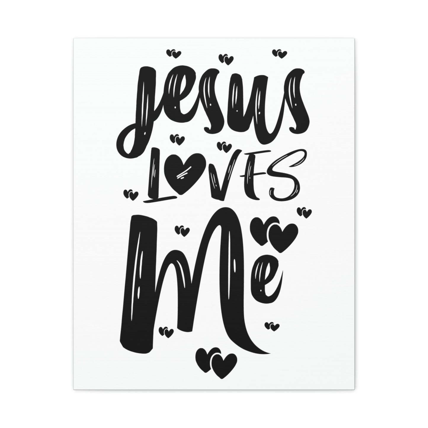Scripture Walls Jesus Loves Me Ephesians 2:4 Hearts Christian Wall Art Print Ready to Hang Unframed-Express Your Love Gifts