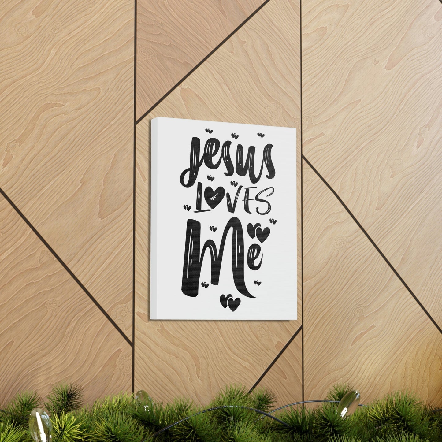 Scripture Walls Jesus Loves Me Ephesians 2:4 Hearts Christian Wall Art Print Ready to Hang Unframed-Express Your Love Gifts