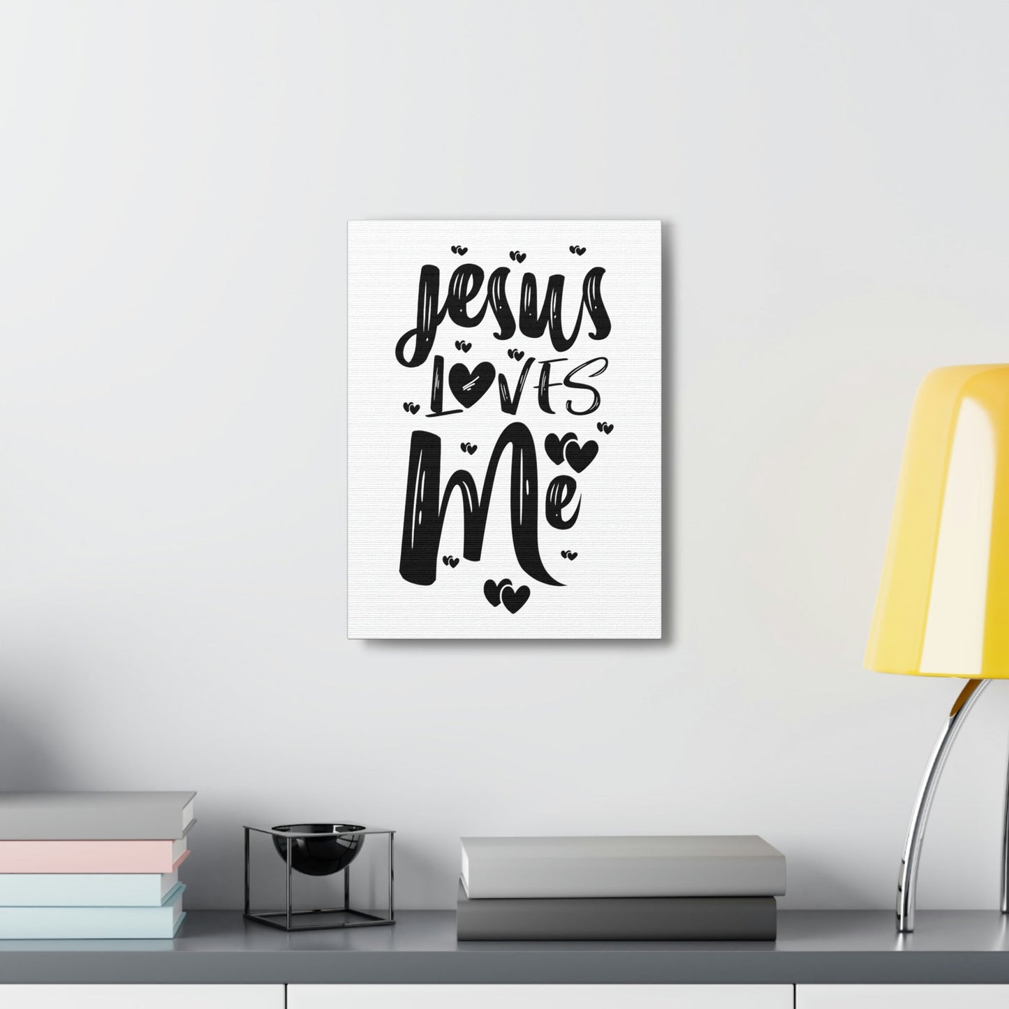 Scripture Walls Jesus Loves Me Ephesians 2:4 Hearts Christian Wall Art Print Ready to Hang Unframed-Express Your Love Gifts