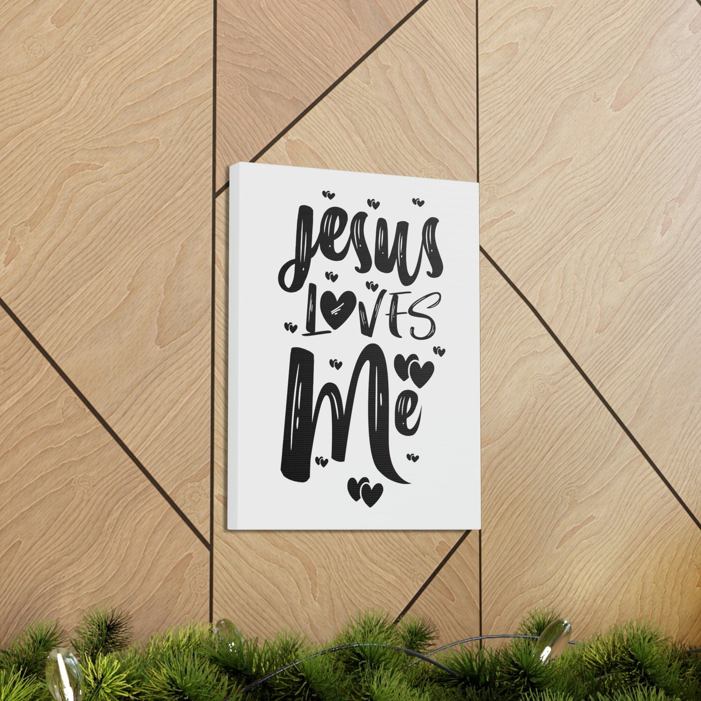 Scripture Walls Jesus Loves Me Ephesians 2:4 Hearts Christian Wall Art Print Ready to Hang Unframed-Express Your Love Gifts
