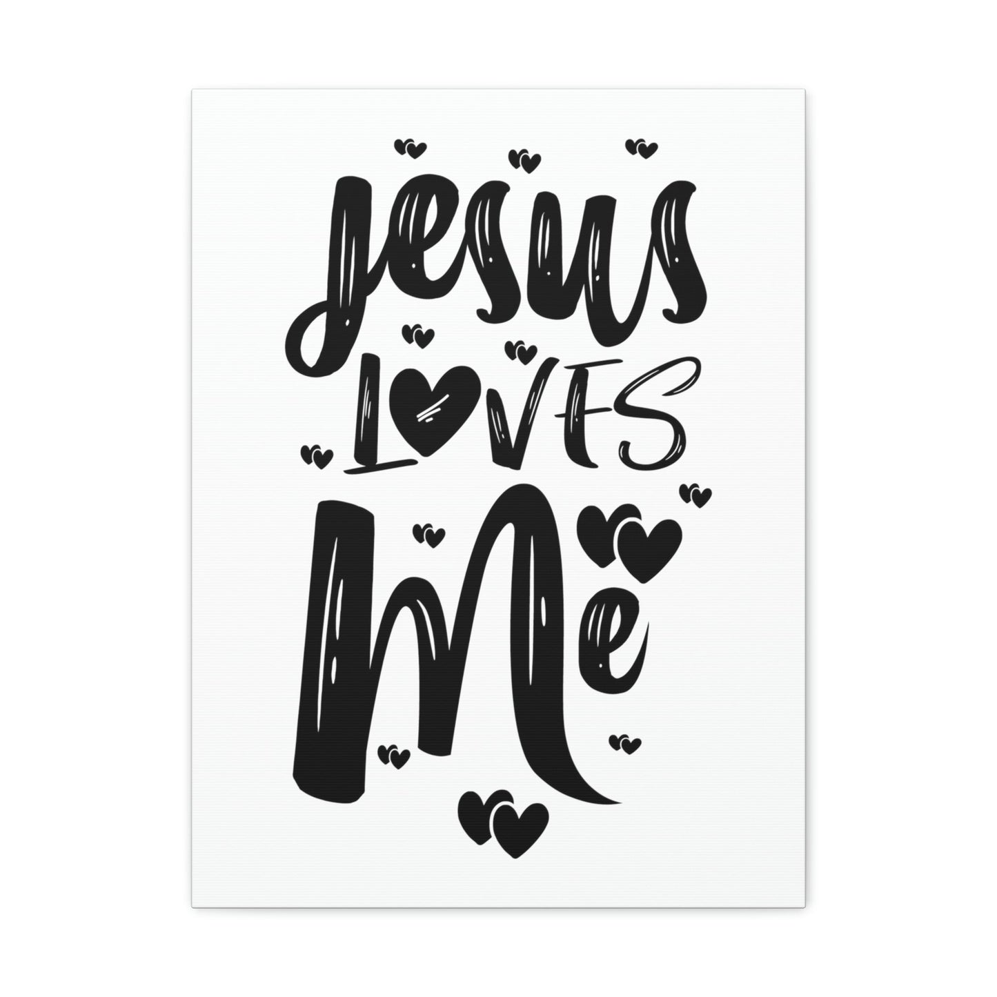 Scripture Walls Jesus Loves Me Ephesians 2:4 Hearts Christian Wall Art Print Ready to Hang Unframed-Express Your Love Gifts