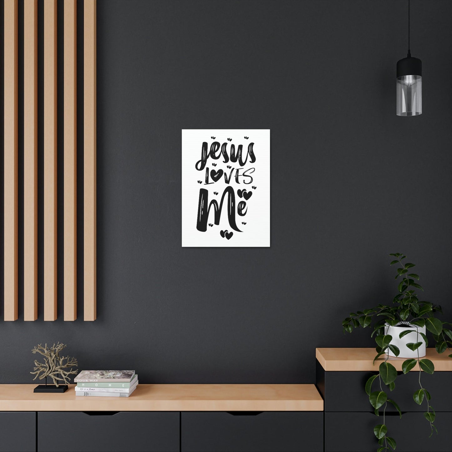 Scripture Walls Jesus Loves Me Ephesians 2:4 Hearts Christian Wall Art Print Ready to Hang Unframed-Express Your Love Gifts