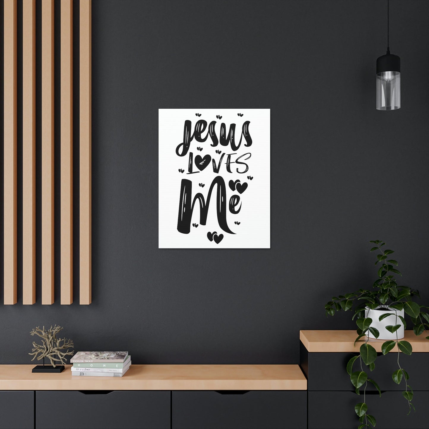 Scripture Walls Jesus Loves Me Ephesians 2:4 Hearts Christian Wall Art Print Ready to Hang Unframed-Express Your Love Gifts