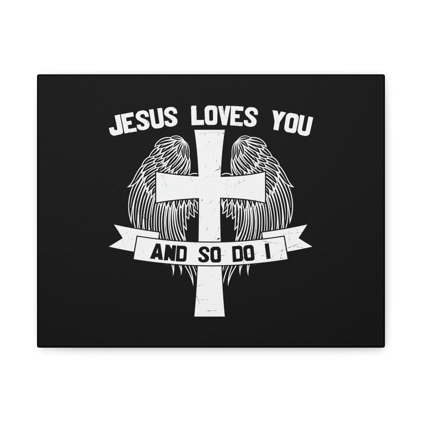 Jesus Loves You 1 John 3:16 Cross Wings Christian Wall Art Bible Verse Print Ready to Hang Unframed-Express Your Love Gifts