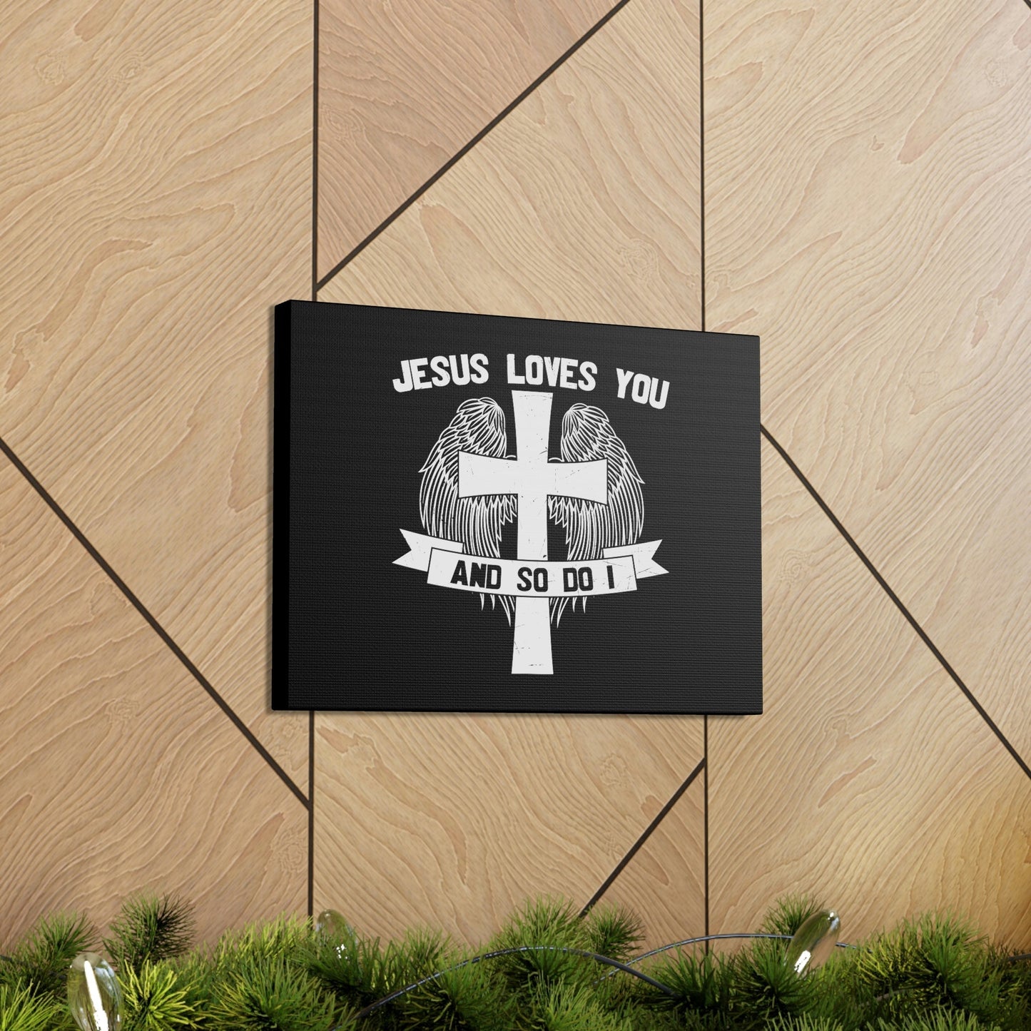 Jesus Loves You 1 John 3:16 Cross Wings Christian Wall Art Bible Verse Print Ready to Hang Unframed-Express Your Love Gifts