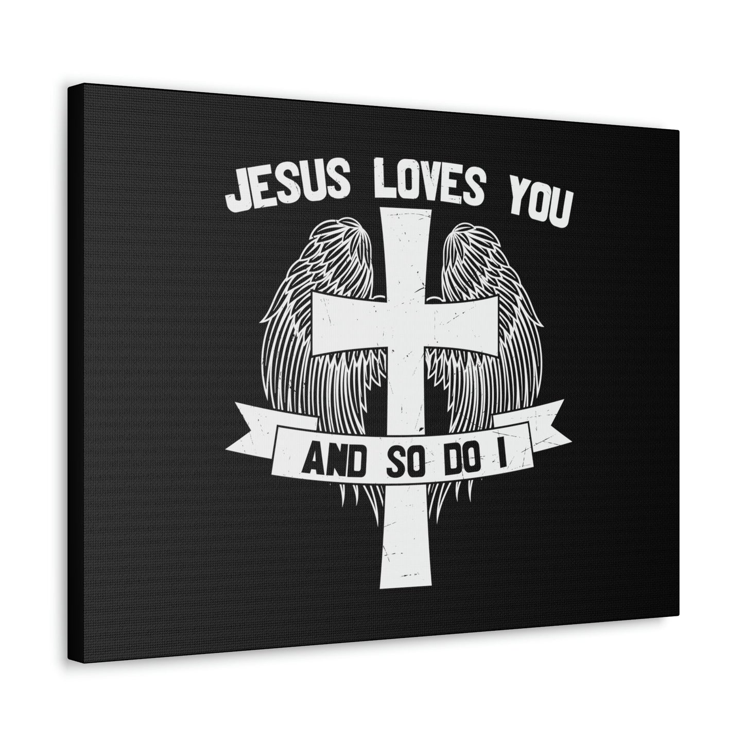 Jesus Loves You 1 John 3:16 Cross Wings Christian Wall Art Bible Verse Print Ready to Hang Unframed-Express Your Love Gifts