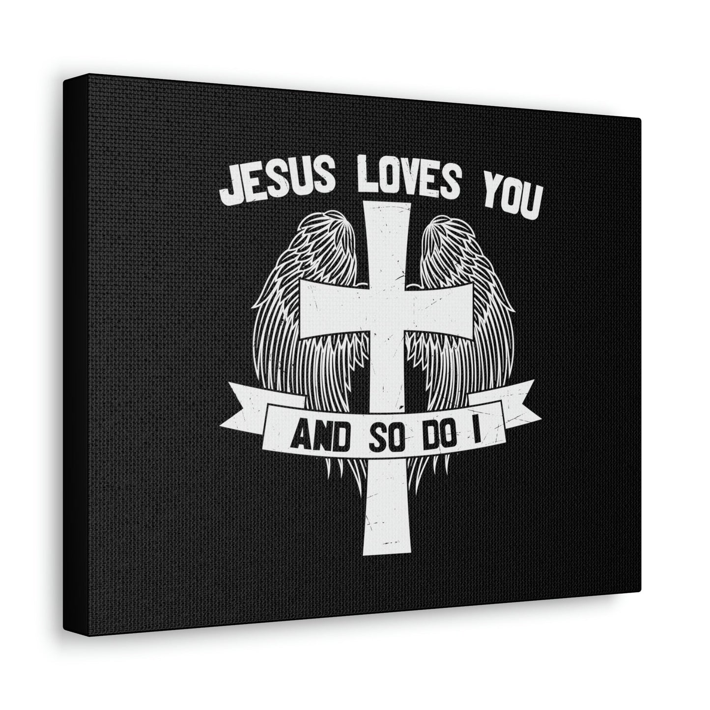Jesus Loves You 1 John 3:16 Cross Wings Christian Wall Art Bible Verse Print Ready to Hang Unframed-Express Your Love Gifts