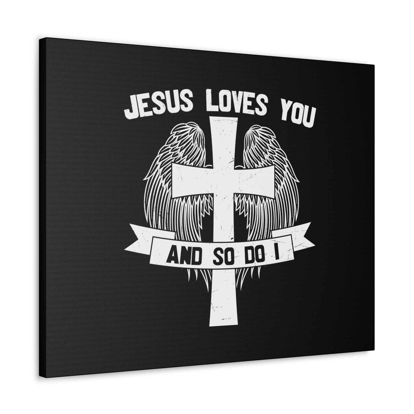 Jesus Loves You 1 John 3:16 Cross Wings Christian Wall Art Bible Verse Print Ready to Hang Unframed-Express Your Love Gifts
