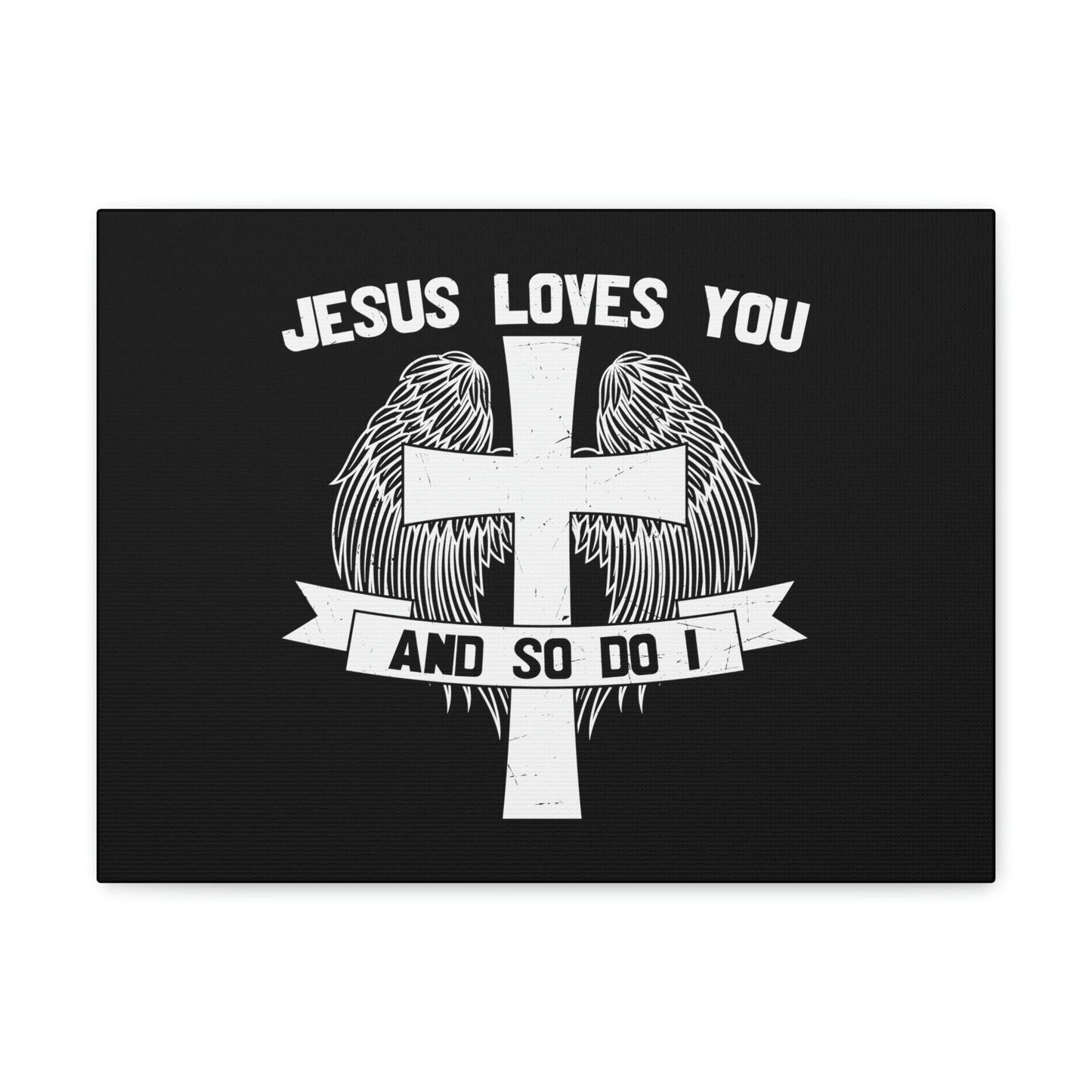 Jesus Loves You 1 John 3:16 Cross Wings Christian Wall Art Bible Verse Print Ready to Hang Unframed-Express Your Love Gifts
