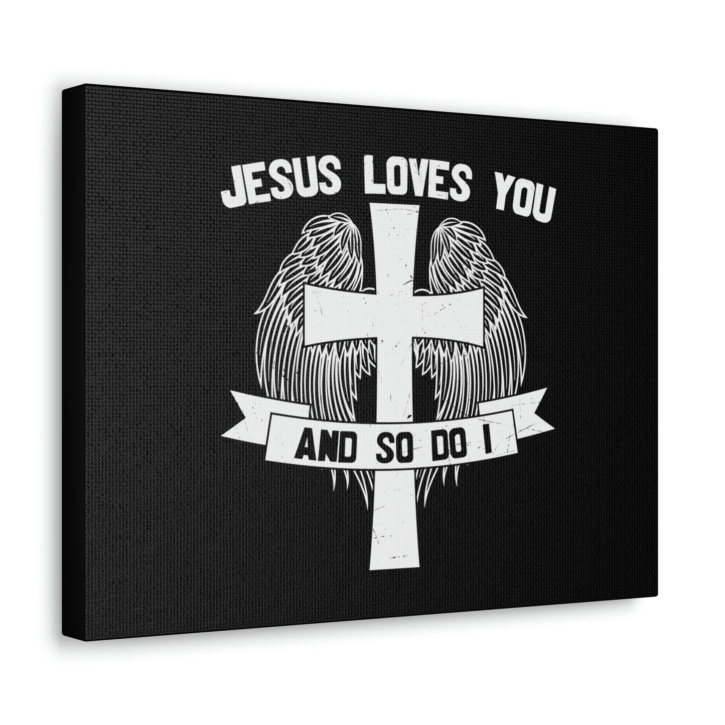 Jesus Loves You 1 John 3:16 Cross Wings Christian Wall Art Bible Verse Print Ready to Hang Unframed-Express Your Love Gifts