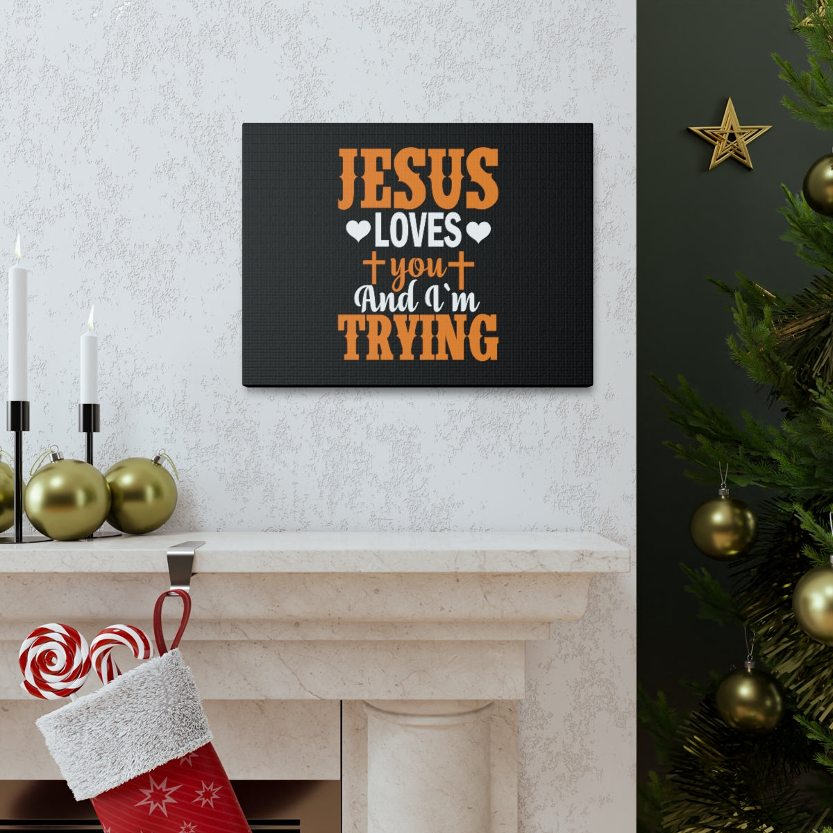 Jesus Loves You James 1:3 Christian Wall Art Bible Verse Print Ready to Hang Unframed-Express Your Love Gifts