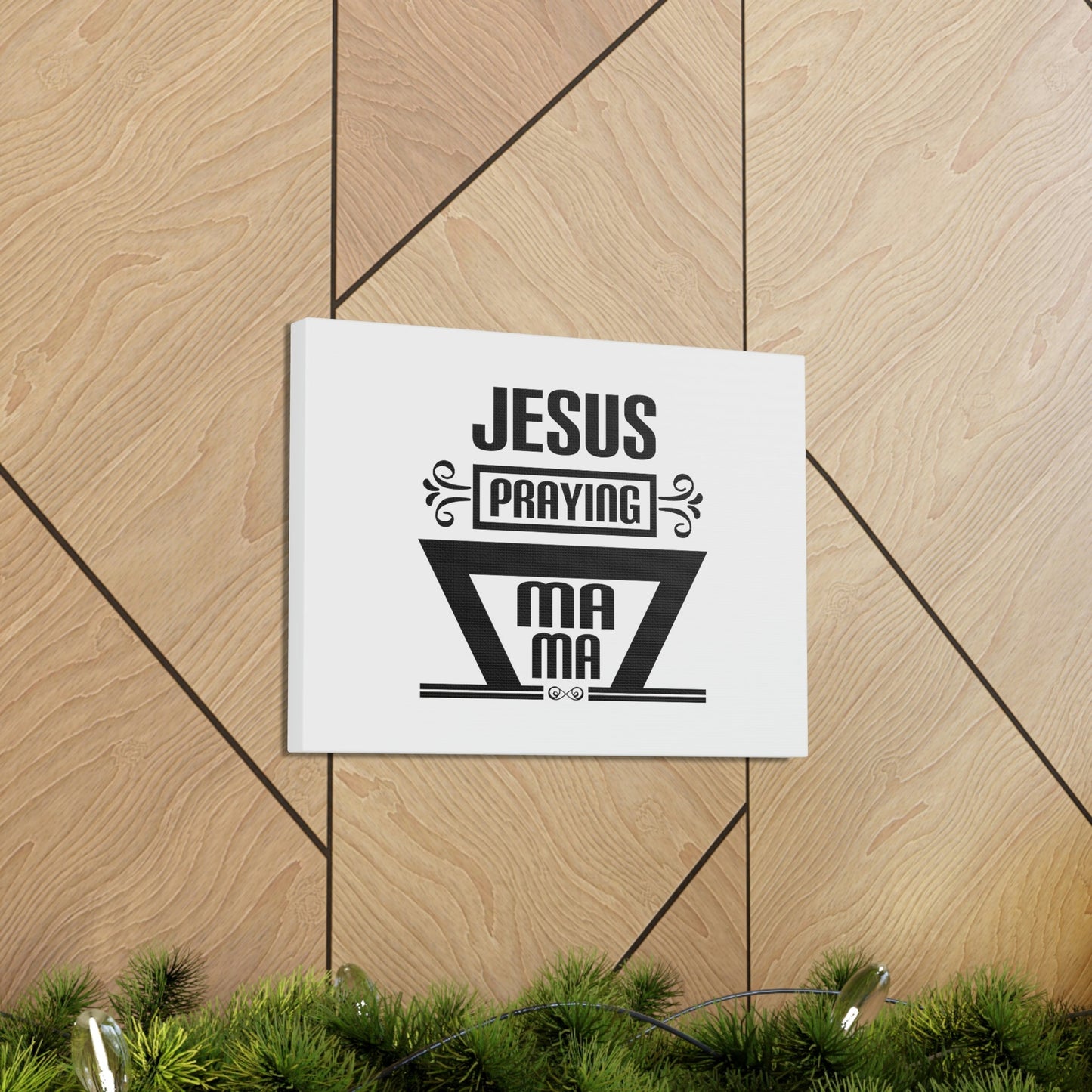 Jesus Praying Luke 2:51 White Christian Wall Art Bible Verse Print Ready to Hang Unframed-Express Your Love Gifts